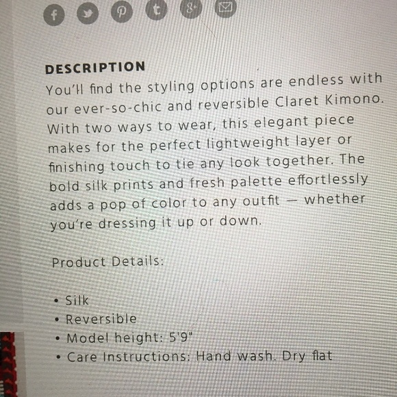 Johnny Was Multicolor Reversible Kimono - Picture 7 of 7